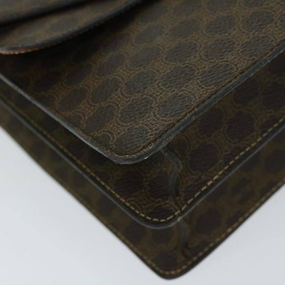 CELINE Macadam Canvas Hand Bag PVC Brown Auth 68360 - Picture 12 of 16